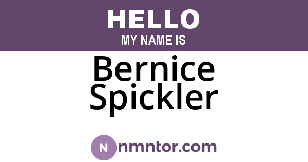 Bernice Spickler