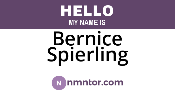 Bernice Spierling