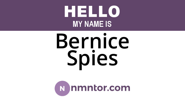Bernice Spies