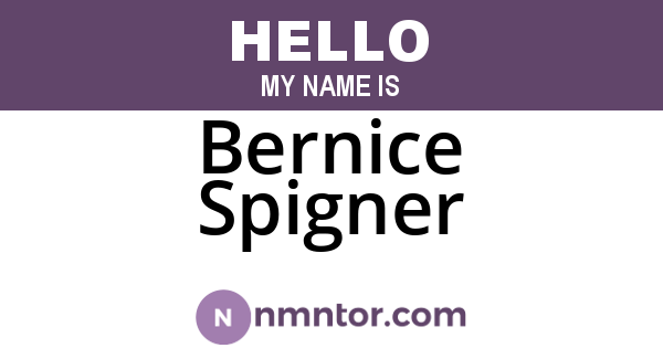 Bernice Spigner