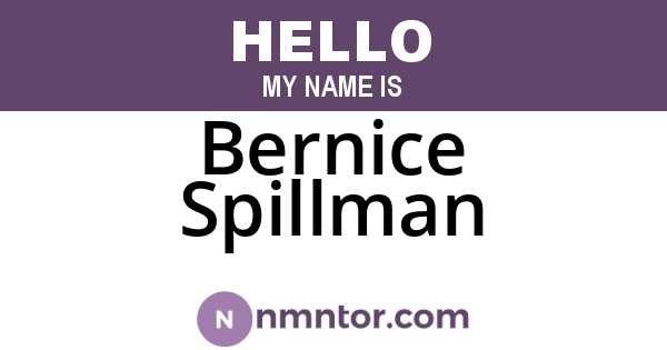Bernice Spillman
