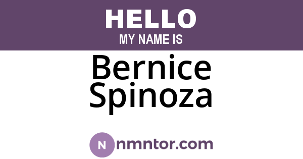 Bernice Spinoza