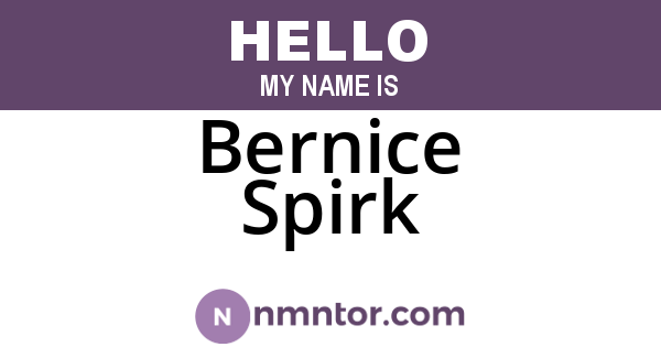 Bernice Spirk