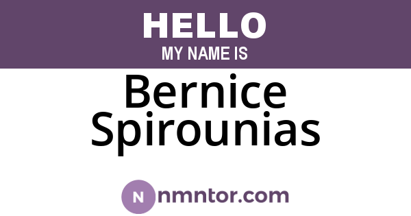 Bernice Spirounias