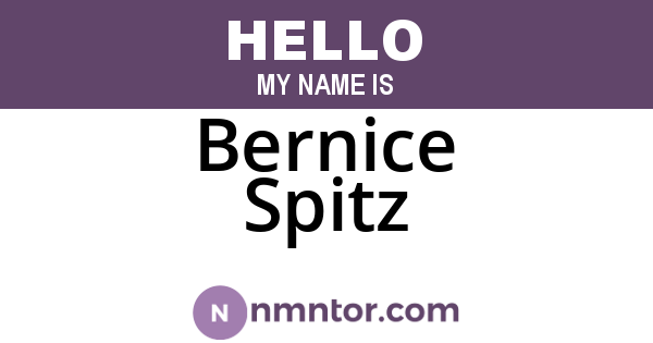 Bernice Spitz