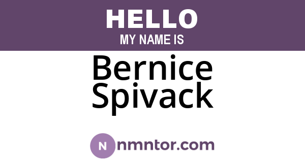Bernice Spivack