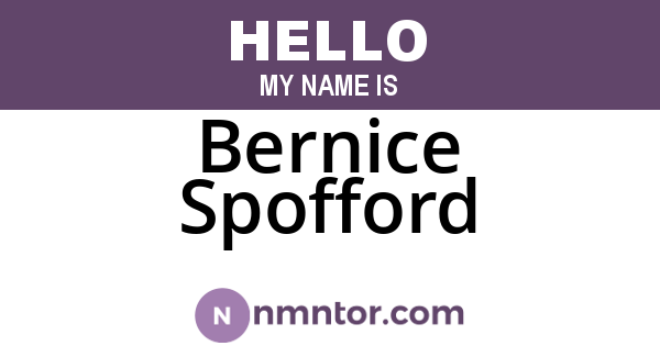 Bernice Spofford