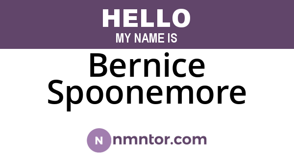 Bernice Spoonemore