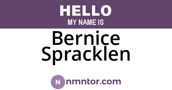 Bernice Spracklen