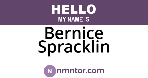 Bernice Spracklin