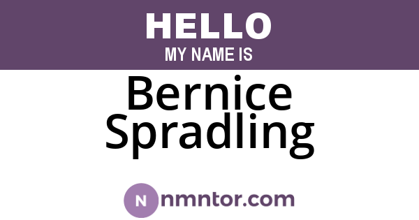 Bernice Spradling