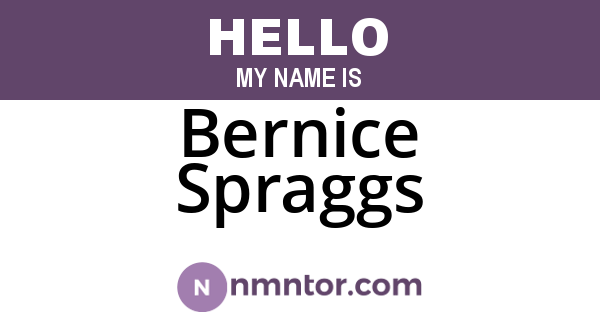 Bernice Spraggs