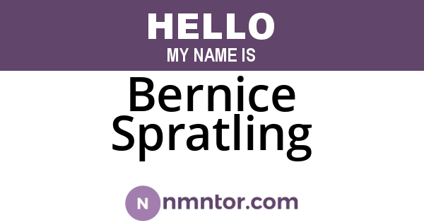 Bernice Spratling