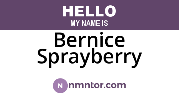 Bernice Sprayberry