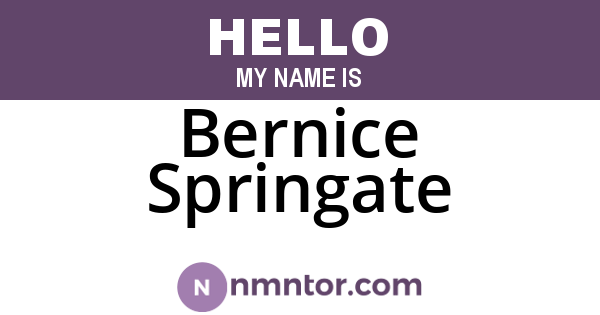 Bernice Springate