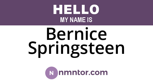 Bernice Springsteen