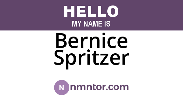 Bernice Spritzer