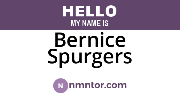 Bernice Spurgers
