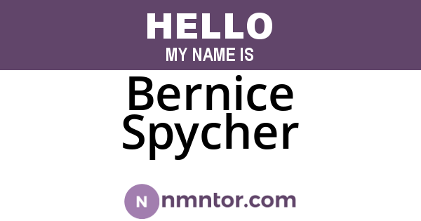 Bernice Spycher