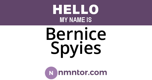 Bernice Spyies