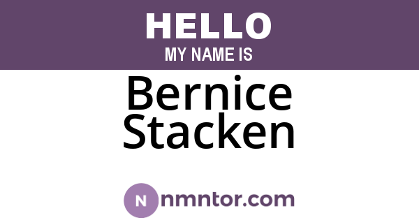 Bernice Stacken