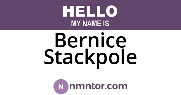 Bernice Stackpole