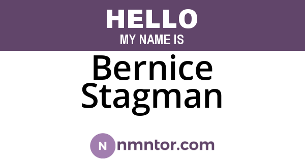 Bernice Stagman