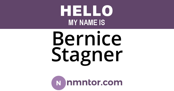 Bernice Stagner