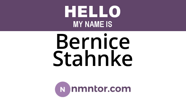 Bernice Stahnke
