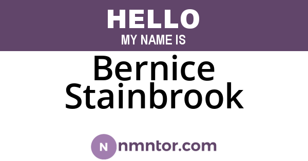 Bernice Stainbrook