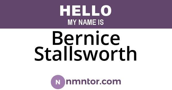 Bernice Stallsworth