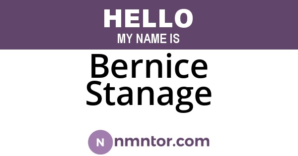 Bernice Stanage