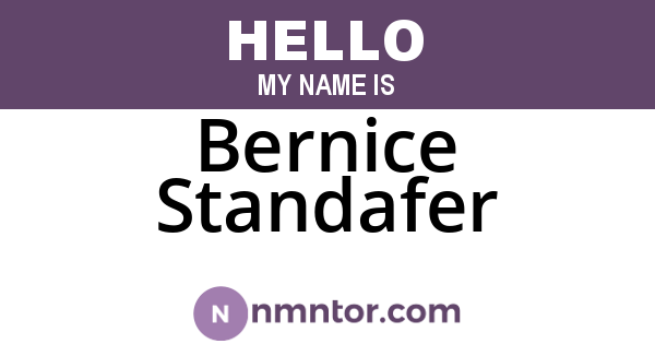 Bernice Standafer