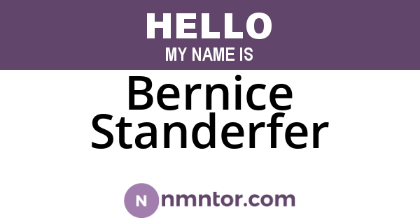 Bernice Standerfer