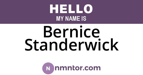 Bernice Standerwick