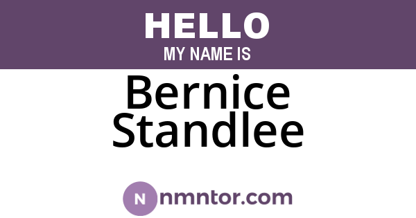 Bernice Standlee