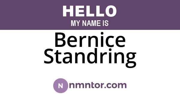 Bernice Standring