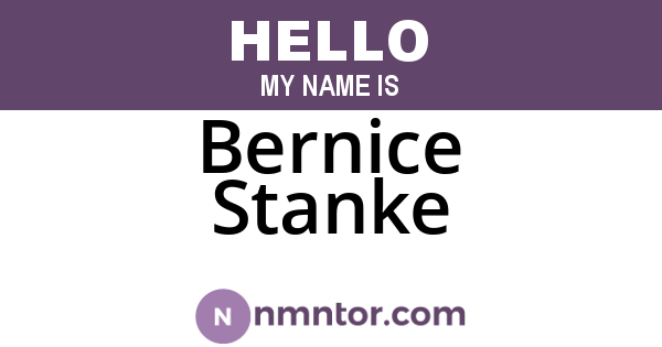 Bernice Stanke