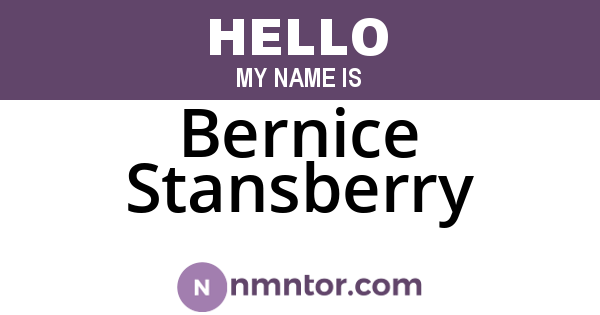 Bernice Stansberry