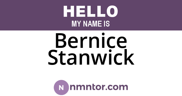 Bernice Stanwick