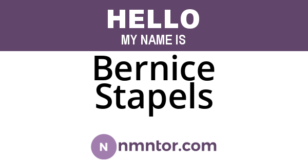 Bernice Stapels
