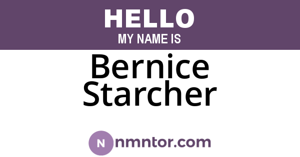 Bernice Starcher
