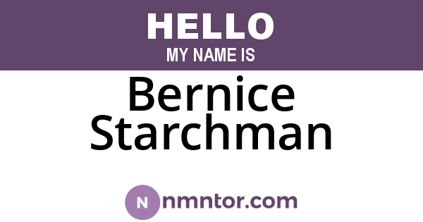 Bernice Starchman
