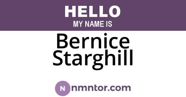 Bernice Starghill