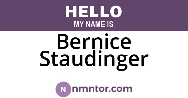 Bernice Staudinger