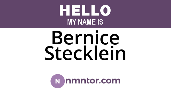 Bernice Stecklein