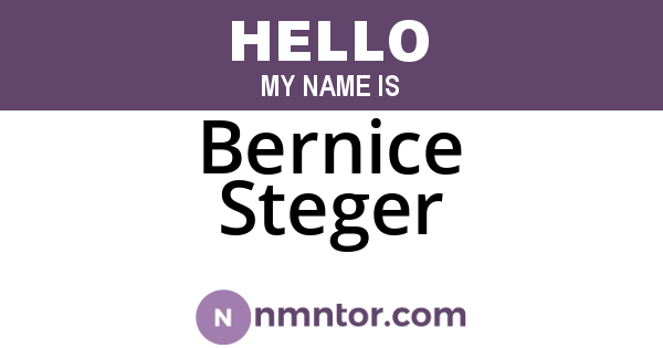 Bernice Steger