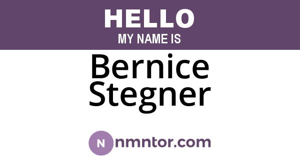 Bernice Stegner