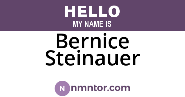 Bernice Steinauer