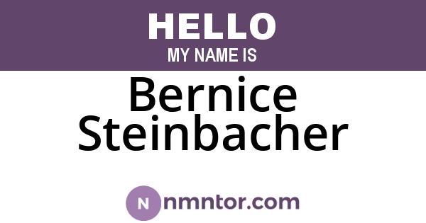 Bernice Steinbacher
